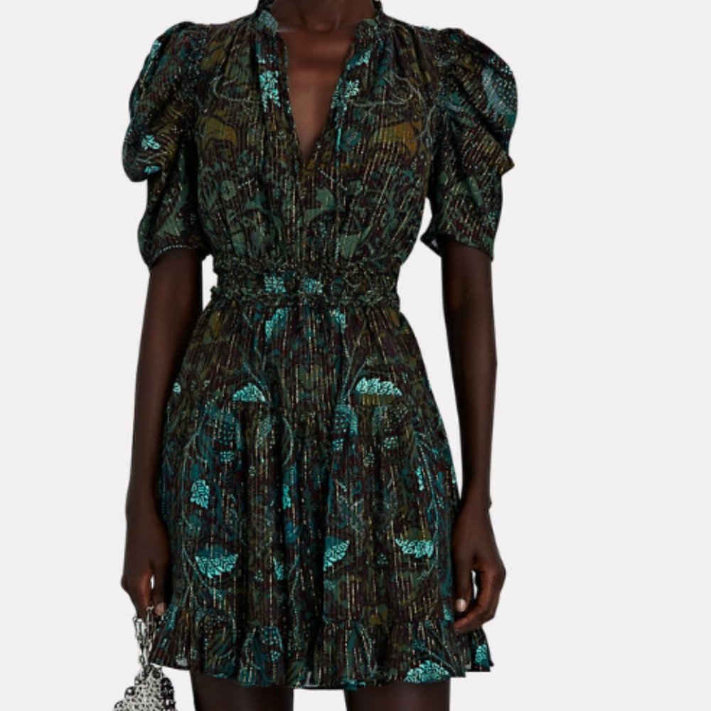 Ada Puff Sleeve Printed Mini Dress